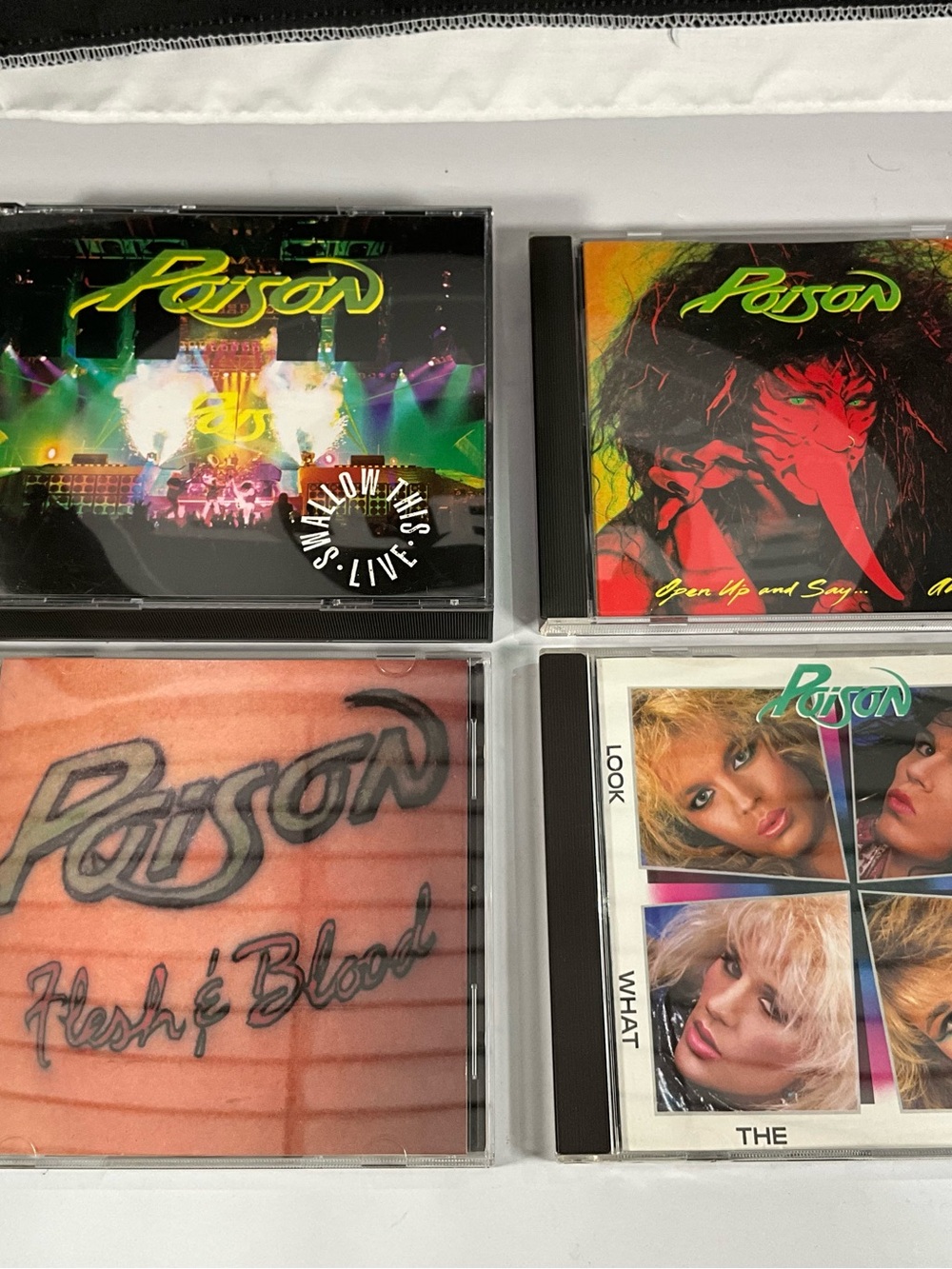 Poison 4 CD Lot: Flesh & Blood, Swallow This Live, Open Up And Say Ahh, Etc.